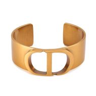 Large Dior 30 Montaigne Bangle Antique Metal Gold