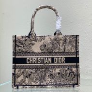 Dior Book Tote Toile In De Jouy Voyage Motif Canvas Beige