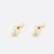 Dior Tribales Earrings Metal with Resin Pearls Gold
