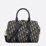 Dior Groove 25 Bag In Oblique Motif Canvas Blue