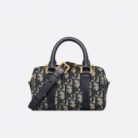 Dior Groove 17 Bag In Oblique Motif Canvas Blue