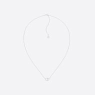 Dior Clair D Lune Necklace Metal White Crystals Silver