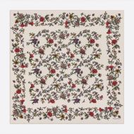 Dior Shawl Jardin Botanique Motif Silk, Wool and Cashmere White