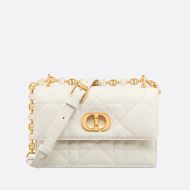 Mini Miss Caro Bag Macrocannage Lambskin White