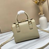 Small Dior Boston Bag Box Calfskin Khaki